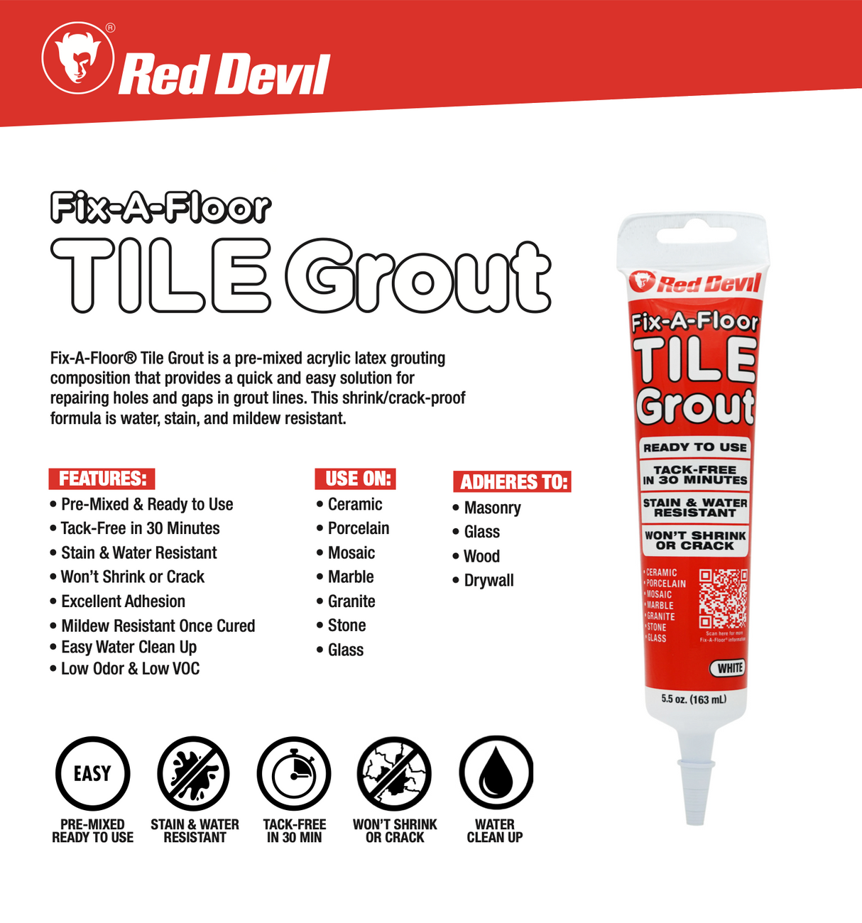 Fix-A-Floor Tile Grout 5.5 fl. oz Squeeze Tube Almond