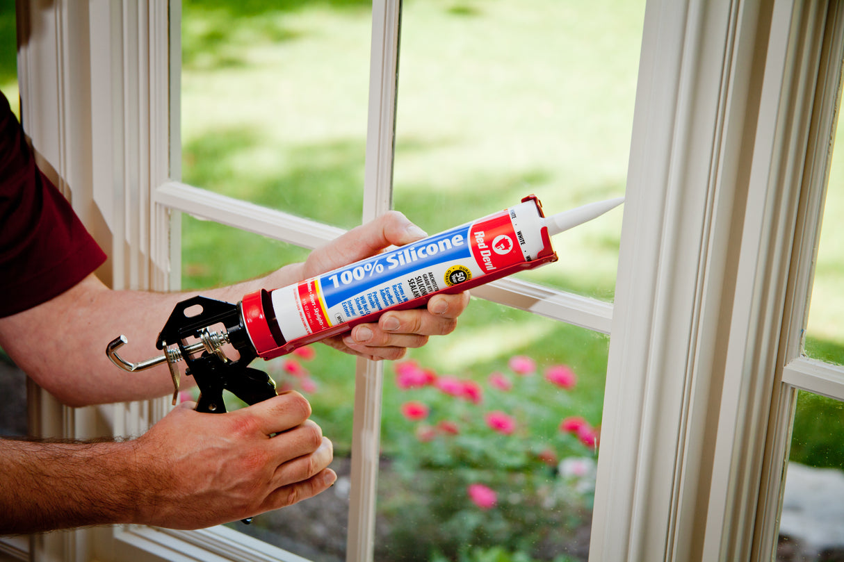 Red Devil 100% Superior quality Silicone Sealant 9.8 FL. OZ.Cartridge - Clear