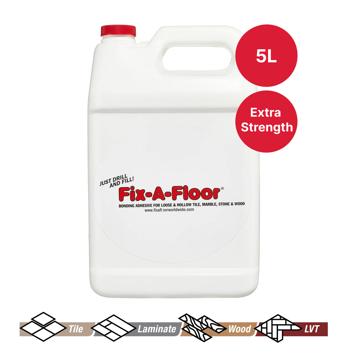 Fix-A-Floor Extra Strength Bonding Adhesive Tubs - 5 Litre