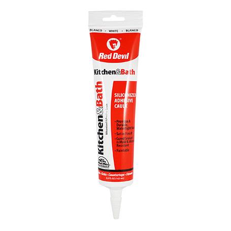 Kitchen & Bath Siliconized Acrylic Caulk 5.5 FL. OZ. Squeeze Tube White