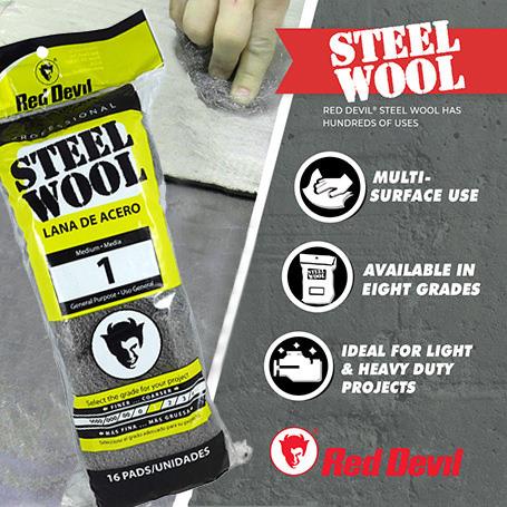 Red Devil Steel Wool-Fine #0 16 Pack