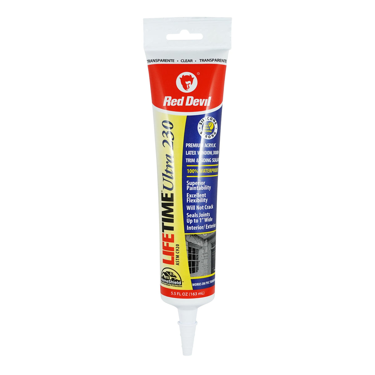 Red Devil Lifetime® Ultra 230 Premium Elastomeric Acrylic Latex Sealant 5.5 FL. OZ. Squeeze Tube - Clear
