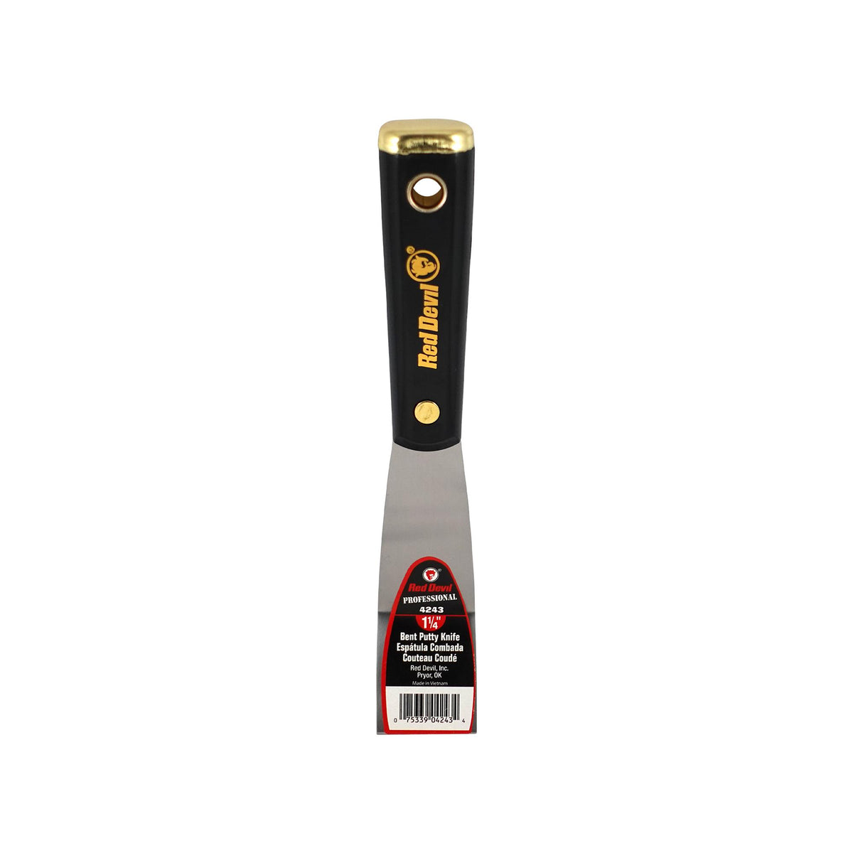 Red Devil Pro Bent Blade Putty Knife 1.25" (3.2 cm)