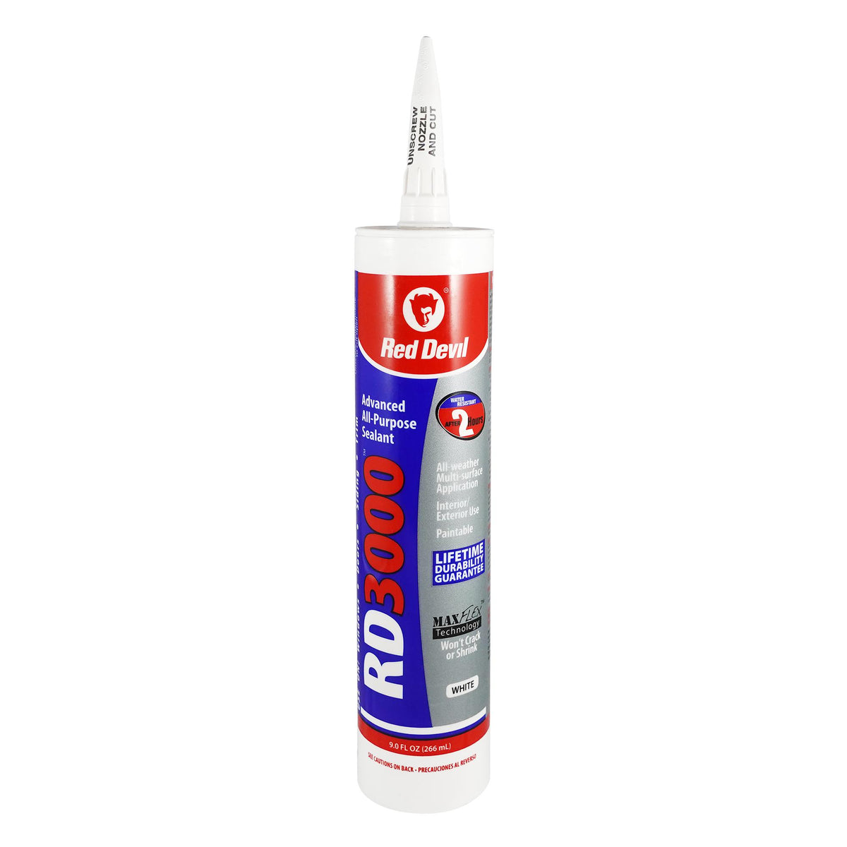 Red Devil RD3000™ All Purpose Sealant 9.0 FL. Oz. Cartridge White