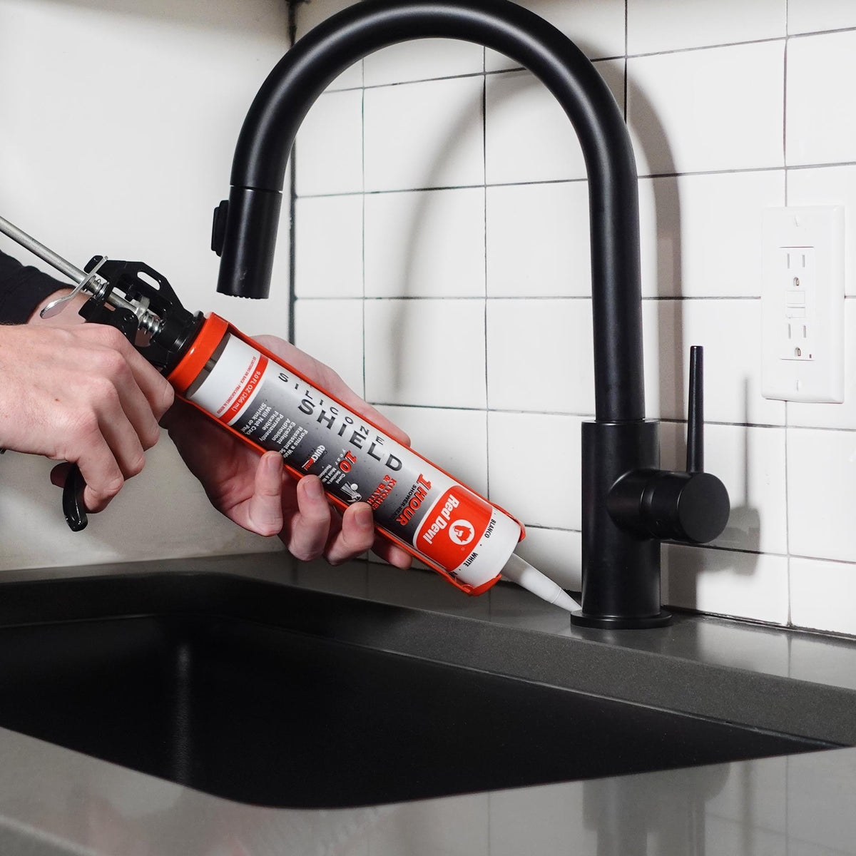 Red Devil Silicone Shield™ Kitchen & Bath Sealant 9.0 FL. OZ Cartridge White