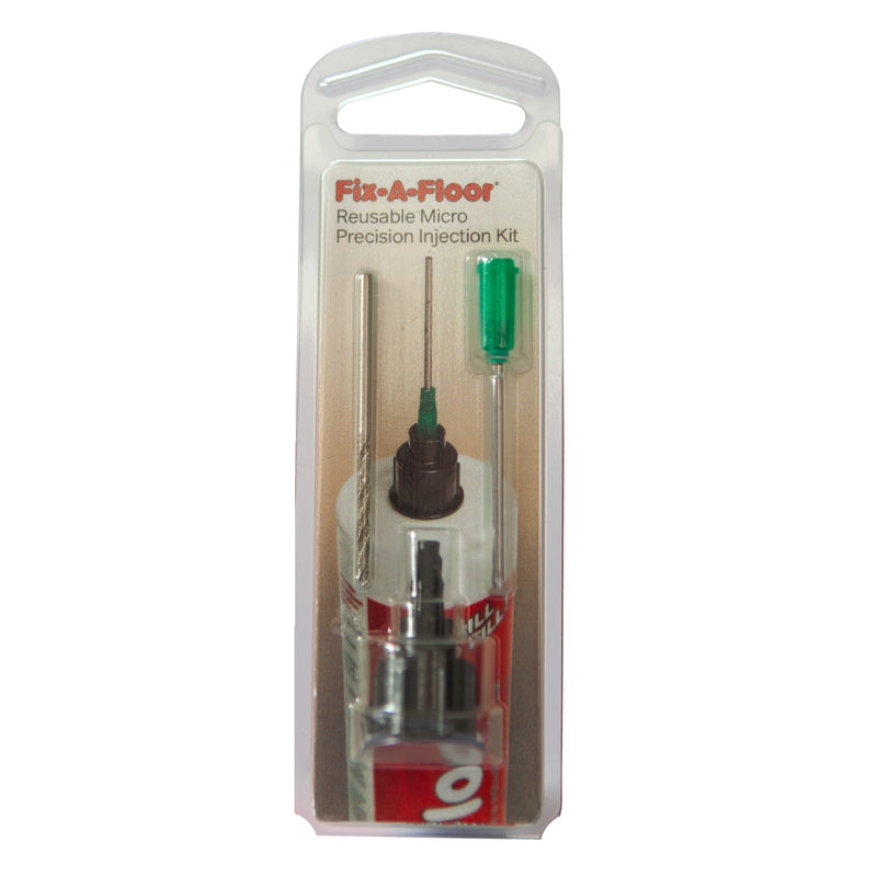 Load image into Gallery viewer, Fix-A-Floor Reusable Micro Precision Injection Kit. Use with Fix-A-Floor (Sold Separately) Creaky, Loose &/or Hollow Floor Repair for Tile, Wood, Laminate, Vinyl Plank & LVT – Precision Made Ea
