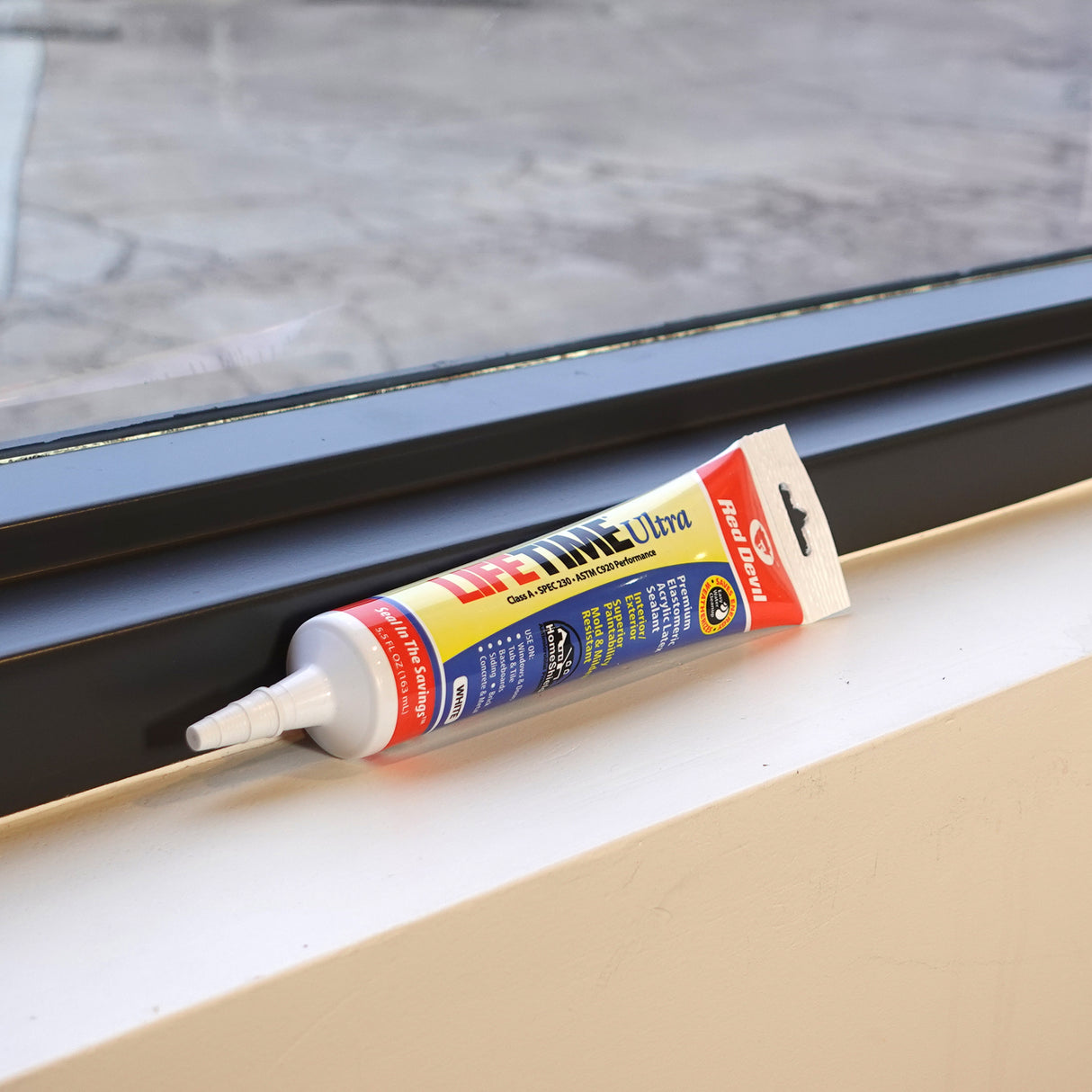 Red Devil Lifetime® Ultra 230 Premium Elastomeric Acrylic Latex Sealant  5.5 FL. OZ. Squeeze Tube - White