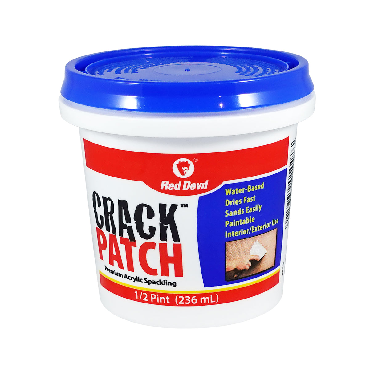 Red Devil Crack Patch™ Premium Acrylic Spackling - 1/2 Pint Tub (236ml)