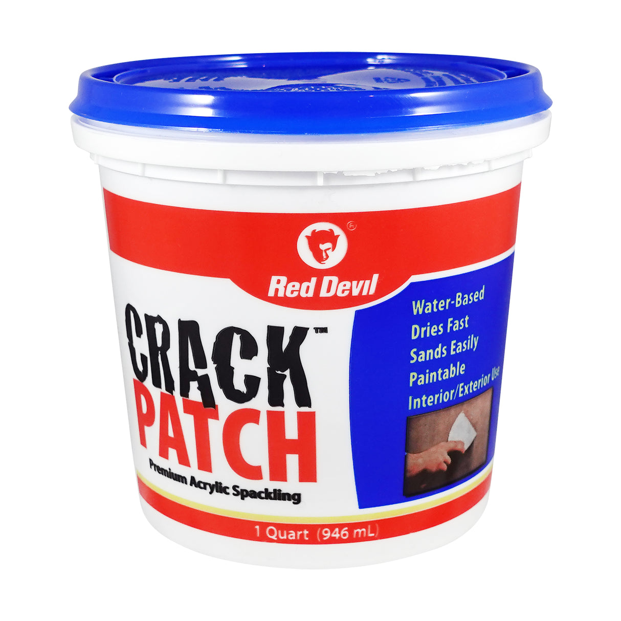 Red Devil Crack Patch™ Premium Acrylic Spackling - 1 Quart Tub (946ml)