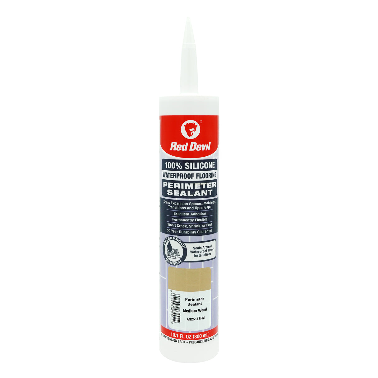 Red Devil 100% Silicone Perimeter Sealant 10.1 fl. oz (300 mL) Cartridge Medium Wood