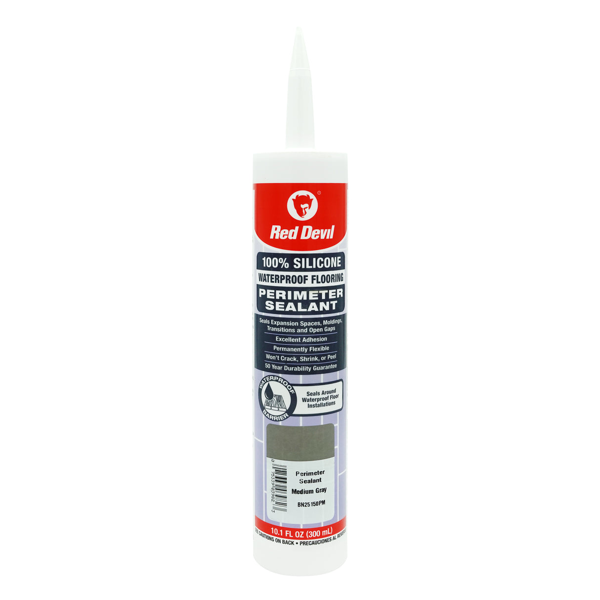 Red Devil 100% Silicone Perimeter Sealant 10.1 fl. oz (300 mL) Cartridge Medium Grey