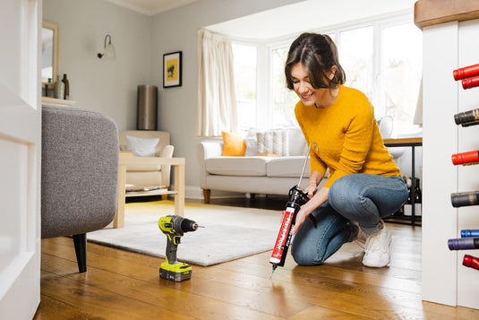 Filling voids underneath wooden flooring with Fix-A-Floor