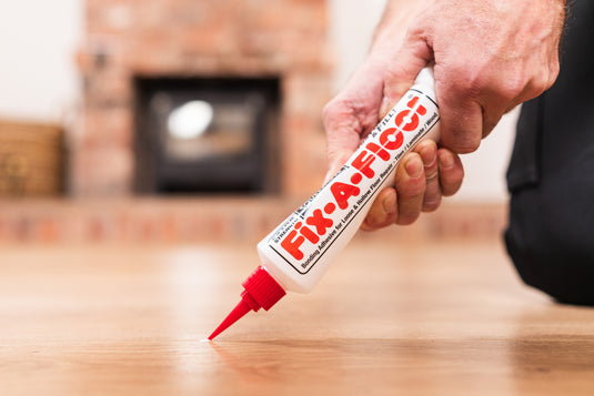 Pack of 2 x Fix-A-Floor Squeezy All-In-One Repair Adhesive for Loose, Hollow and Creaky Tiles, Wood, LVT, LVP and Laminate Flooring