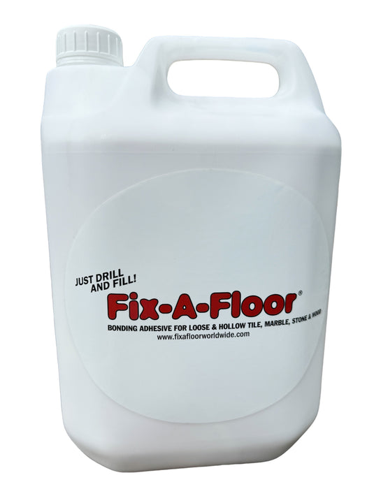 Fix-A-Floor 5 Litre Tub (Requires a refillable caulking gun or syringes to apply) Extra Strength Bonding Adhesive for Loose and Hollow Tiles