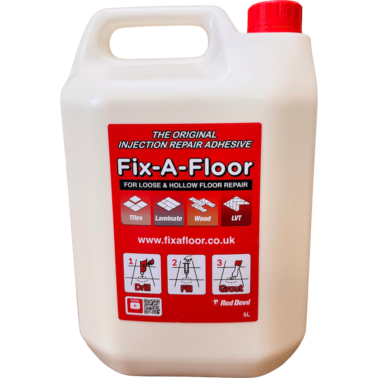 Fix-A-Floor Extra Strength Bonding Adhesive Tubs - 1 Gallon 3.8 Litre