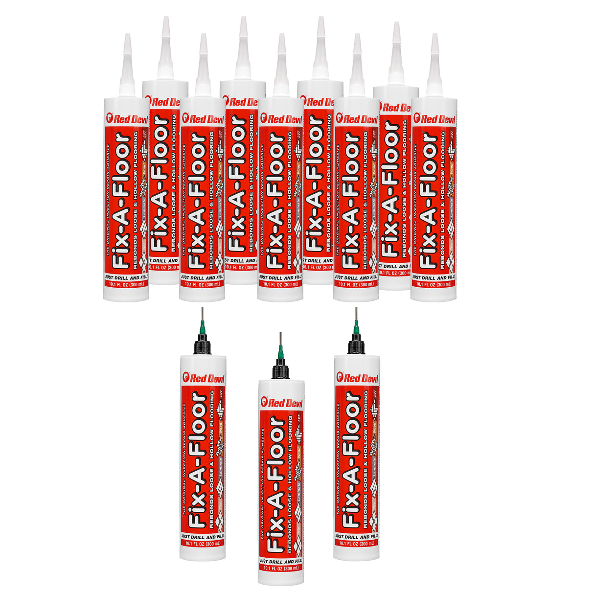 Fix-A-Floor Extra Strength Bonding Adhesive with All-in-One Micro Precision Injector Kit