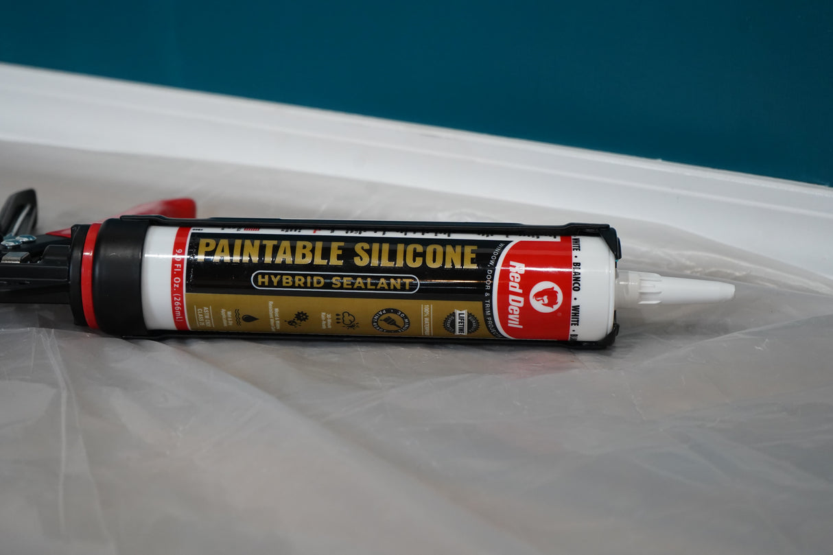Red Devil Paintable Premium hybrid Silicone sealant 9.0 FL. Oz. Cartridge