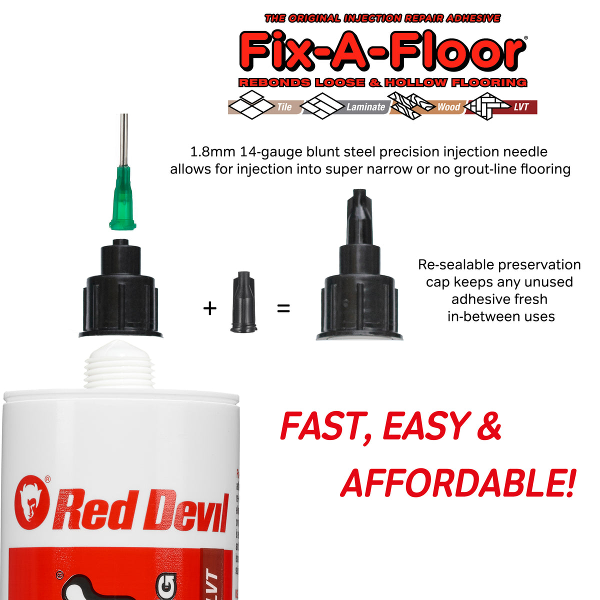 Tile Injector Reusable Precision Injection Kit | Fix-A-Floor Syringes