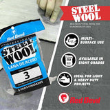 Red Devil Steel Wool-Coarse #3 8 Pack