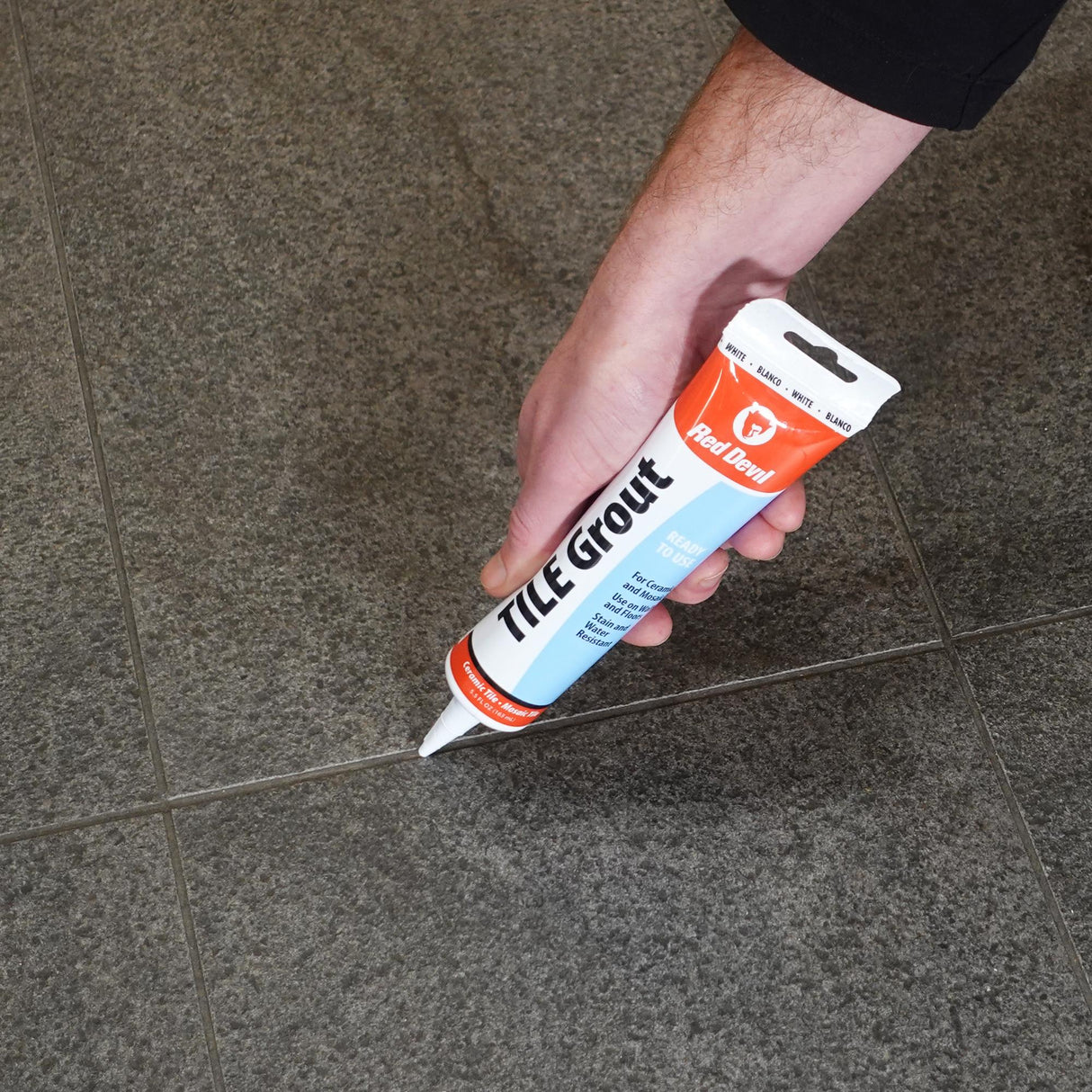 Red Devil Tile Grout In A Tube 5.5 FL. OZ. Squeeze Tube White
