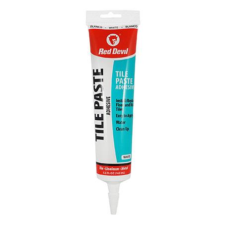 Red Devil Tile Paste Adhesive Squeeze Tube 5.5 FL. OZ. Squeeze Tube White