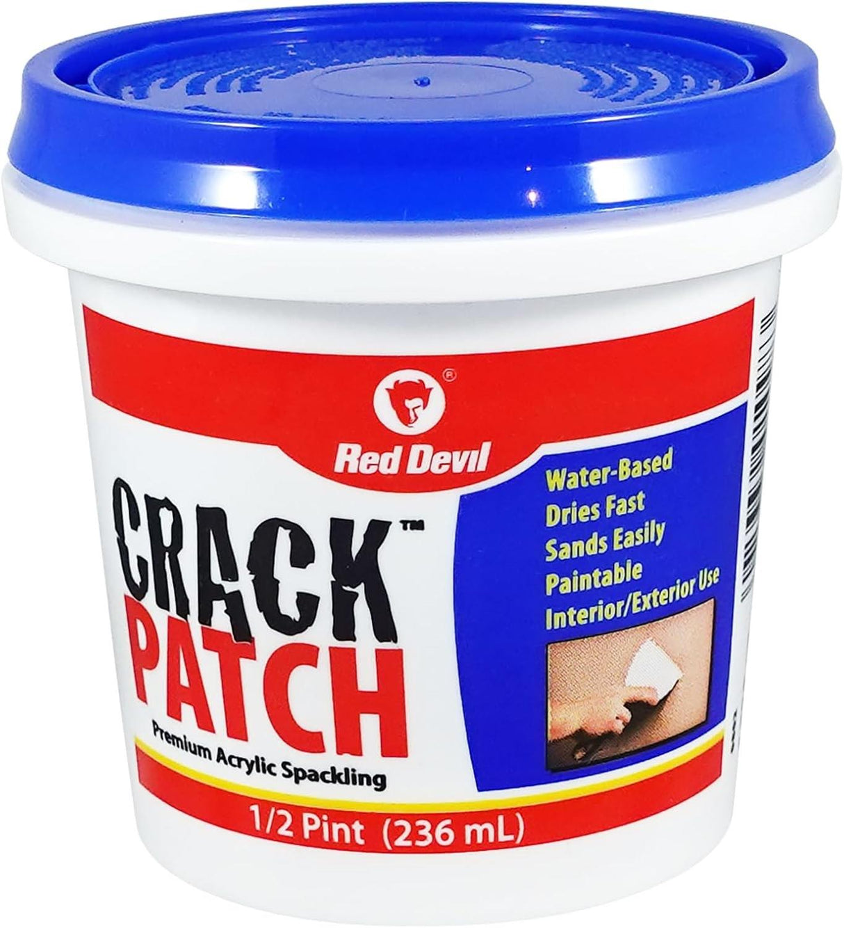 Red Devil Crack Patch™ Premium Acrylic Spackling - 1/2 Pint Tub (236ml)