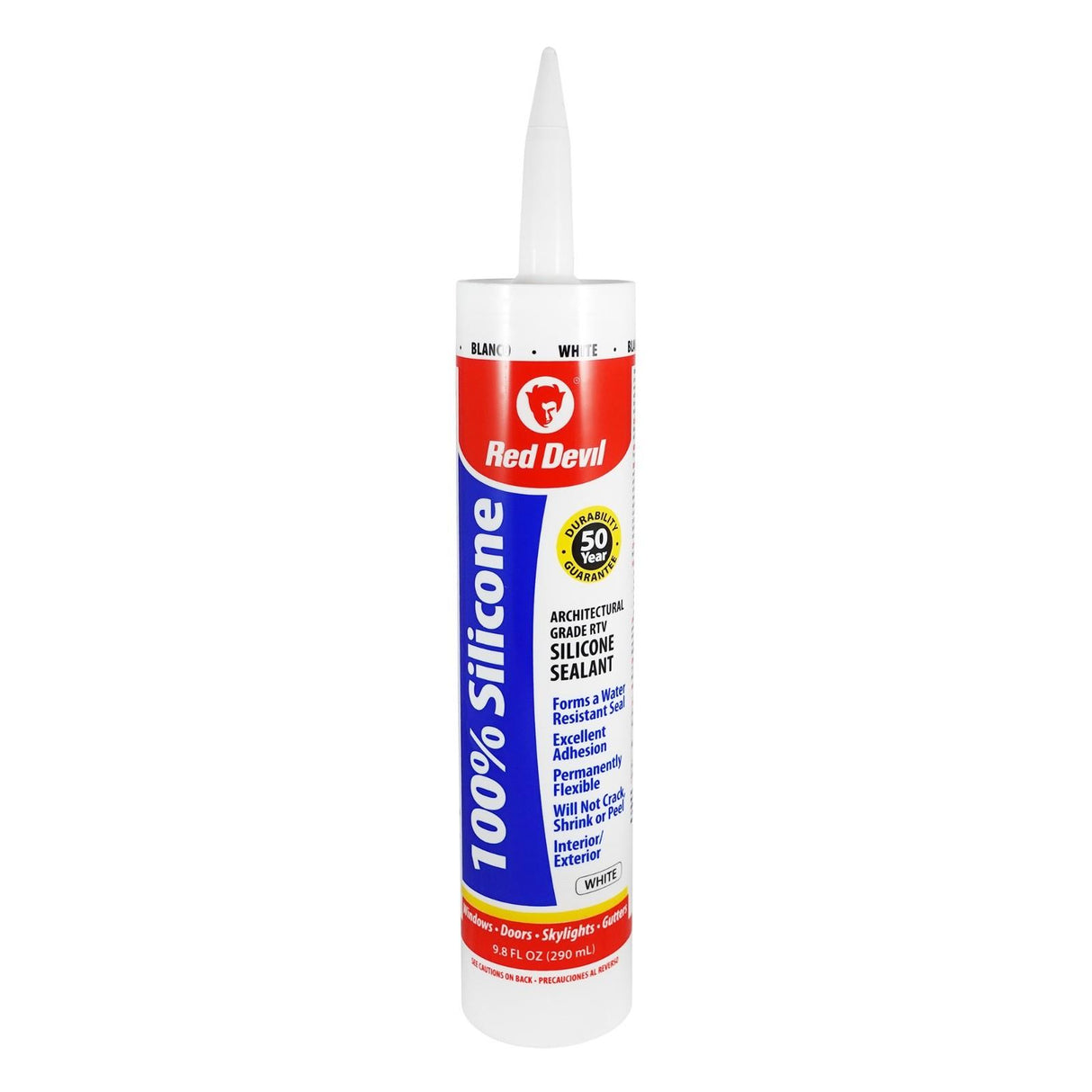 Red Devil 100% superior quality Silicone Sealant 9.8 FL. OZ.Cartridge - White