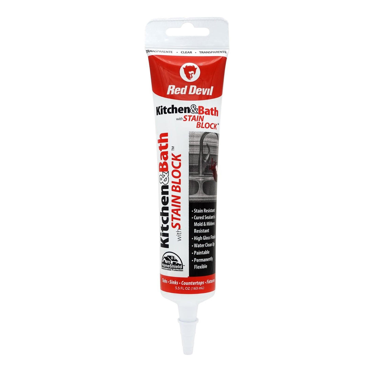 Red Devil Kitchen & Bath Stain Block™ Advanced Sealant - 5.5 FL. OZ. Squeeze Tube - Clear