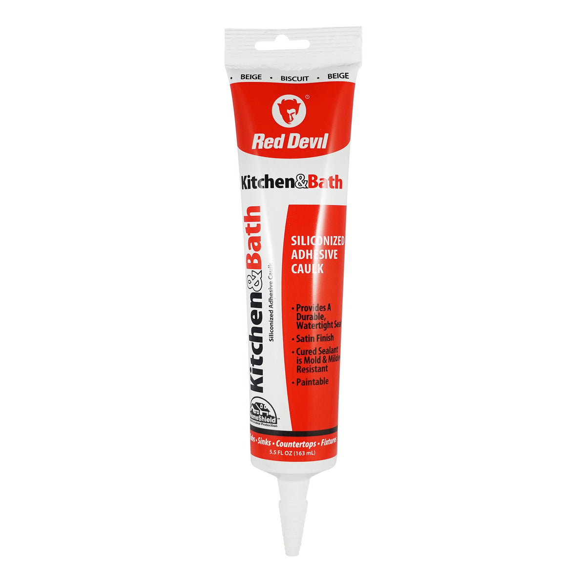 Kitchen & Bath Advance formula Siliconised Adhesive Caulk 5.5 FL. OZ. Squeeze Tube Almond