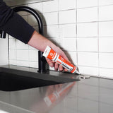 Kitchen & Bath Advance formula Siliconised Adhesive Caulk 5.5 FL. OZ. Squeeze Tube Almond