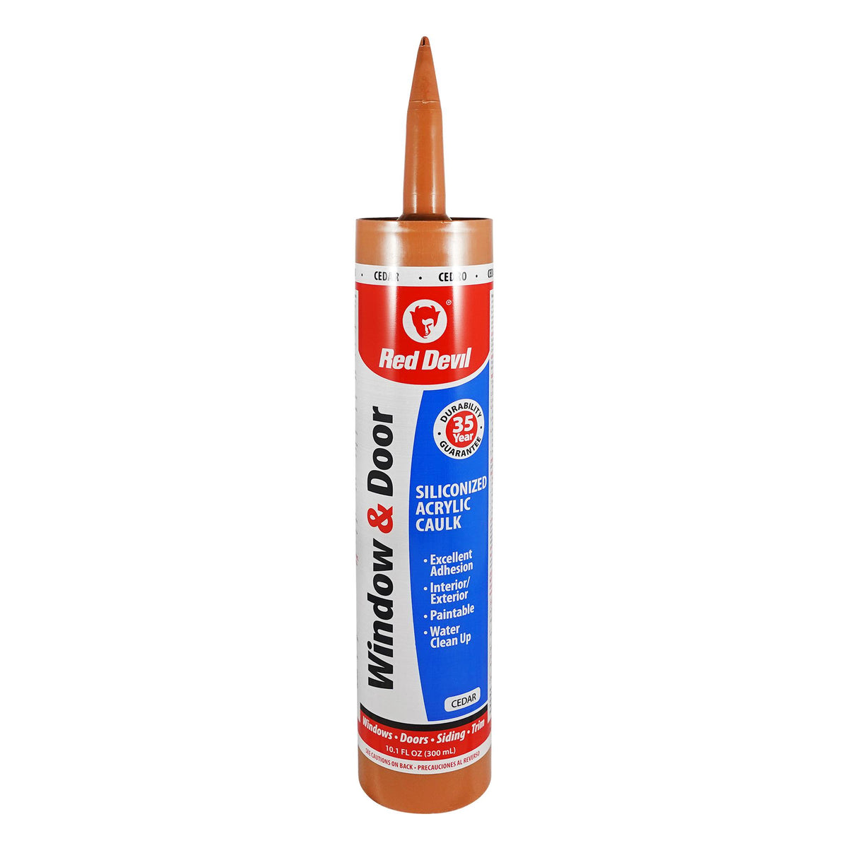 Red Devil Window & Door Caulk 10.1 FL. OZ. Cartridge Cedar