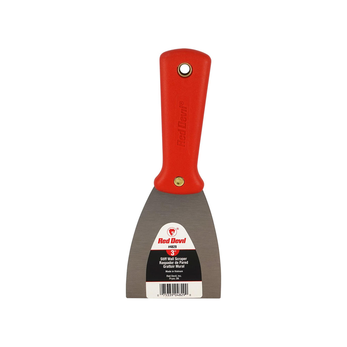 Red Devil DIY Stiff Blade Wall Scraper 3" (7.6 cm)
