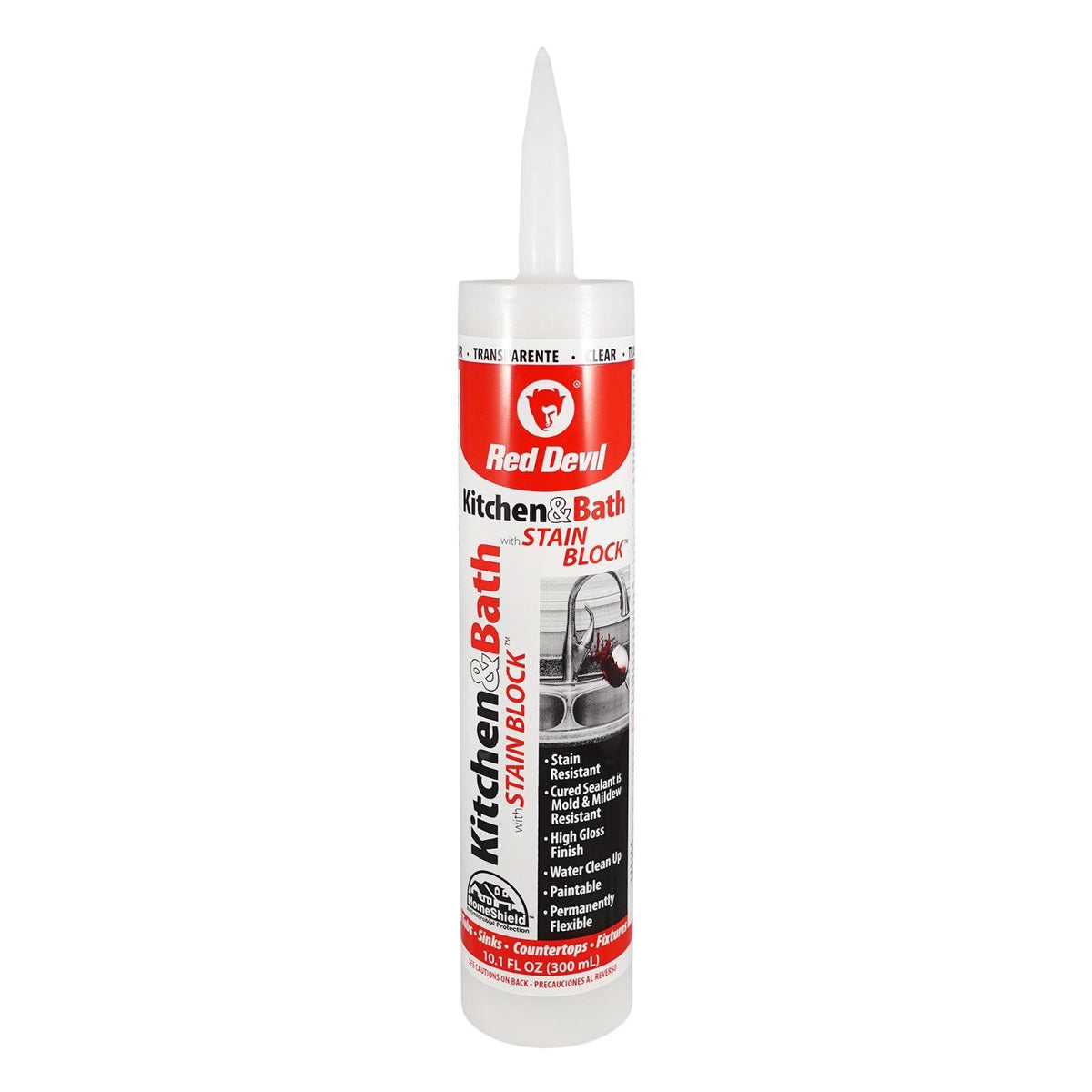 Red Devil Kitchen & Bath Stain Block Sealant with Antimicrobial Protection 300ml