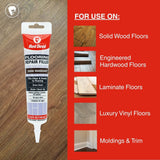 Red Devil Flooring Repair Filler. Repair Chips & Seams in Wood, Laminate, LVT & Tile - Dark Mahogany
