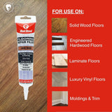Red Devil Flooring Repair Filler. Repair Chips & Seams in Wood, Laminate, LVT & Tile - Dark Wood