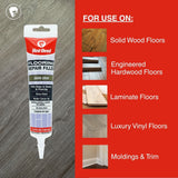 Red Devil Flooring Repair Filler. Repair Chips & Seams in Wood, Laminate, LVT & Tile - Dark Grey